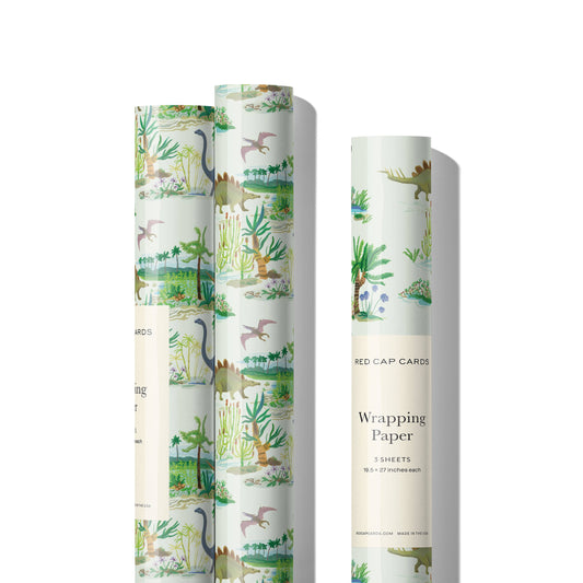 Dinosaurs wrapping paper: Flat sheets