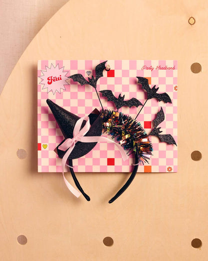 Witch Hat Headband | halloween, glitter, bats, costume
