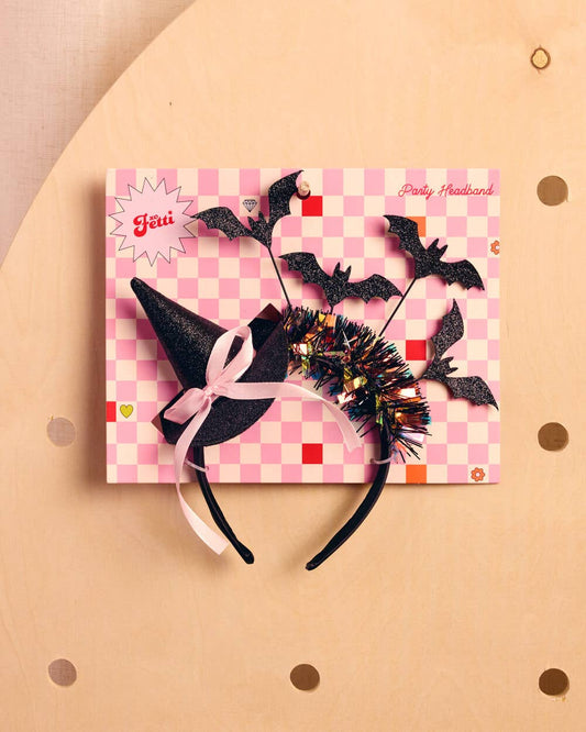 Witch Hat Headband | halloween, glitter, bats, costume