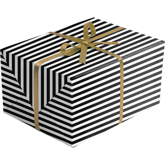Black White Stripe - Gift Wrap Rolls