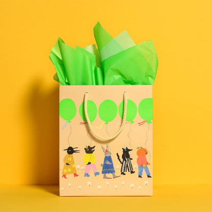 Neon Green tissue paper - 8 Sheets