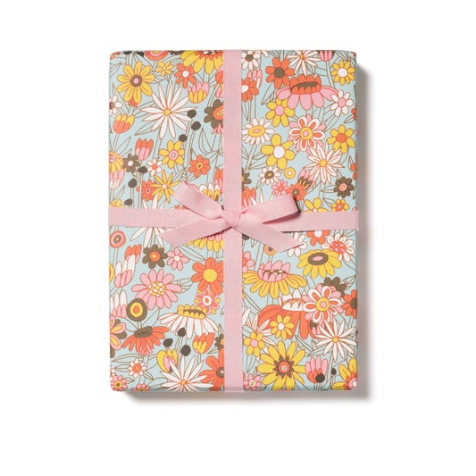 Groovy Bloom wrapping paper