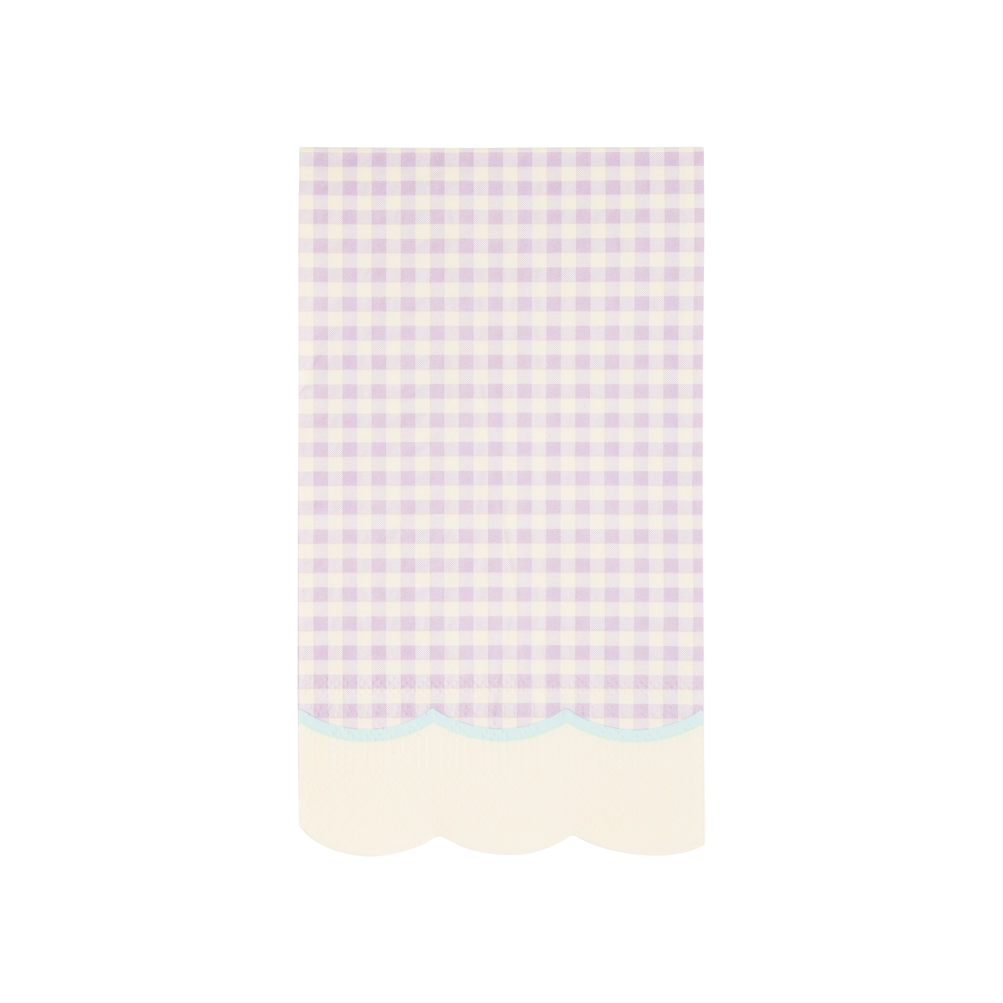 Gingham Scallop Fringe Paper Dinner Napkin Set
