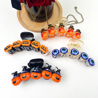 Black Hat Pumpkin Shark Clips Halloween: Wizard hat