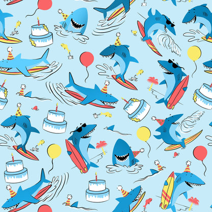 Surfing Sharks - Gift Wrap Rolls