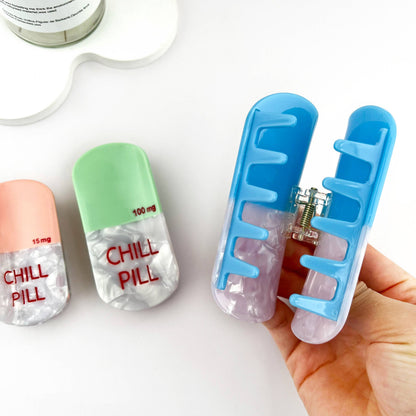 Sweet Dream Sleep Pill Acetate Hair Claw Clip: Light Green