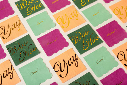 Woo Hoo Cocktail Napkin- Emerald