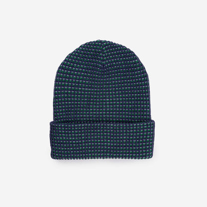 Simple Grid Knit Beanie: Fuchsia