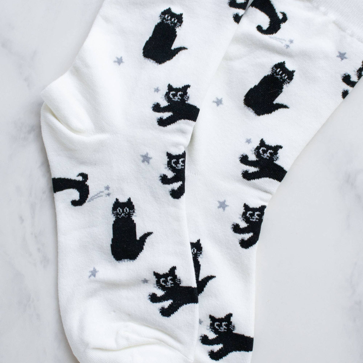 Cat Meow Casual Socks: Rust