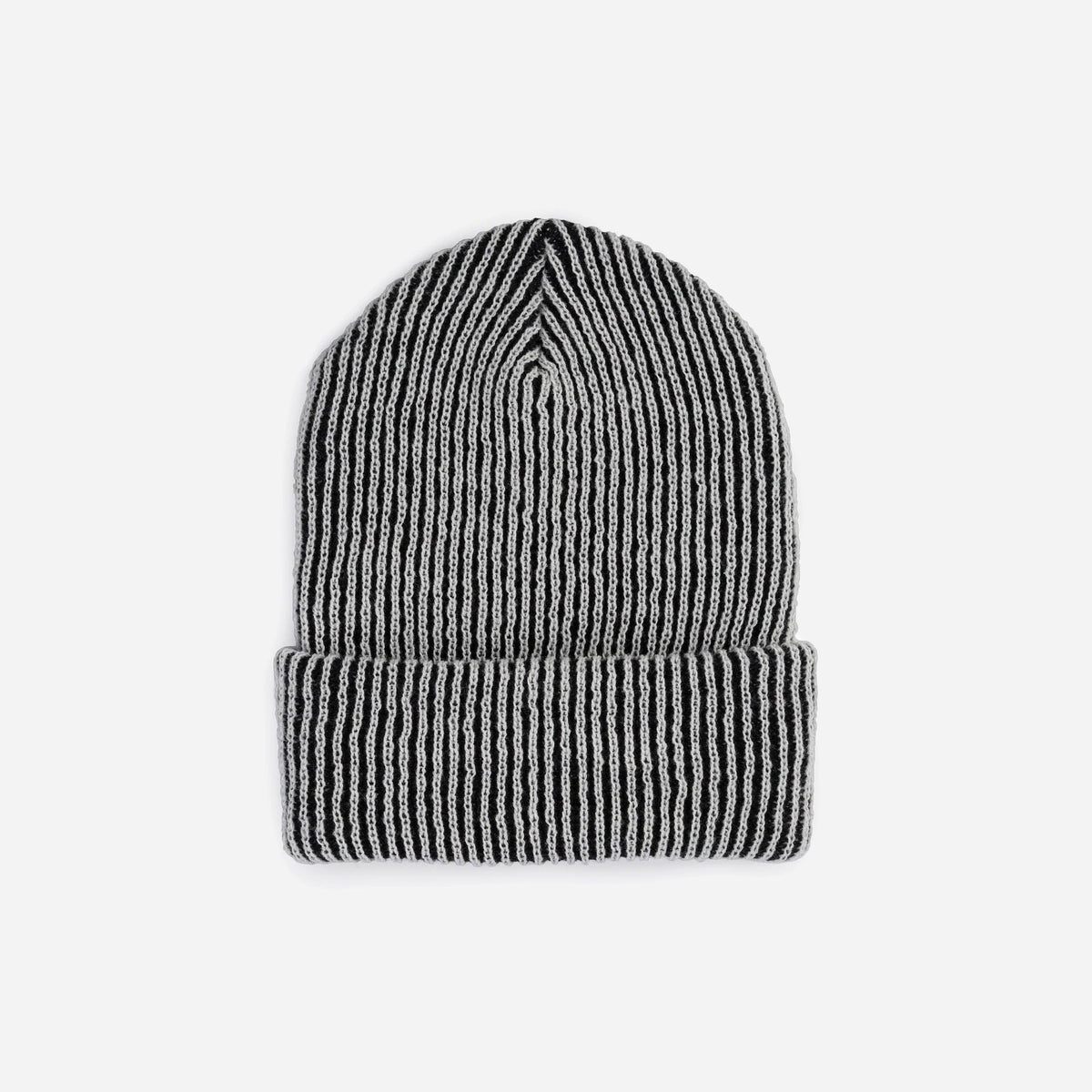 Simple Rib Knit Beanie: Teal Magenta