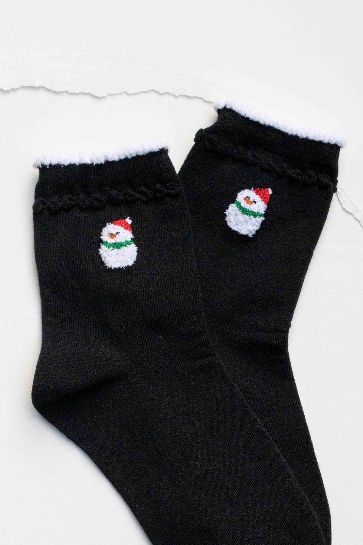 Christmas Cozy Crew Socks: Green / English
