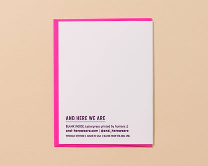 Letterpress Birthday Card—Birthday Queen (Historical)