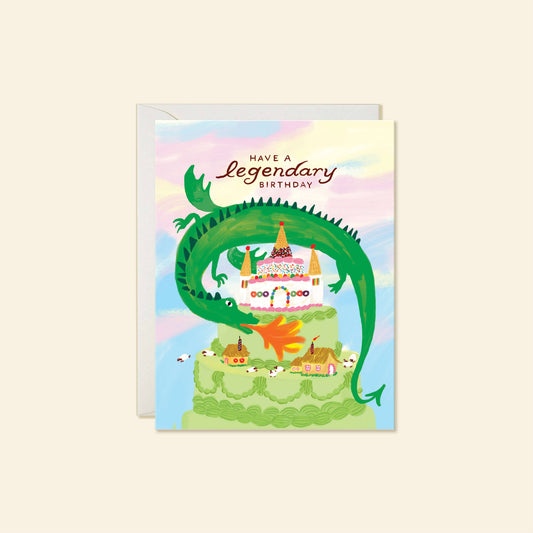 Legendary Dragon Birthday – Greeting Card