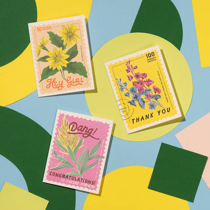 100 Percent thank you greeting card: Singles