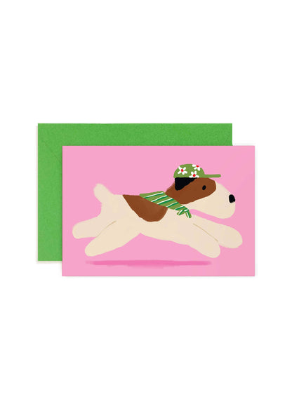 Terrier Scout Dog – Cute Puppy Mini Note Card