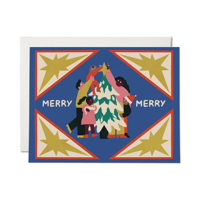 Holiday Merry greeting card: Single