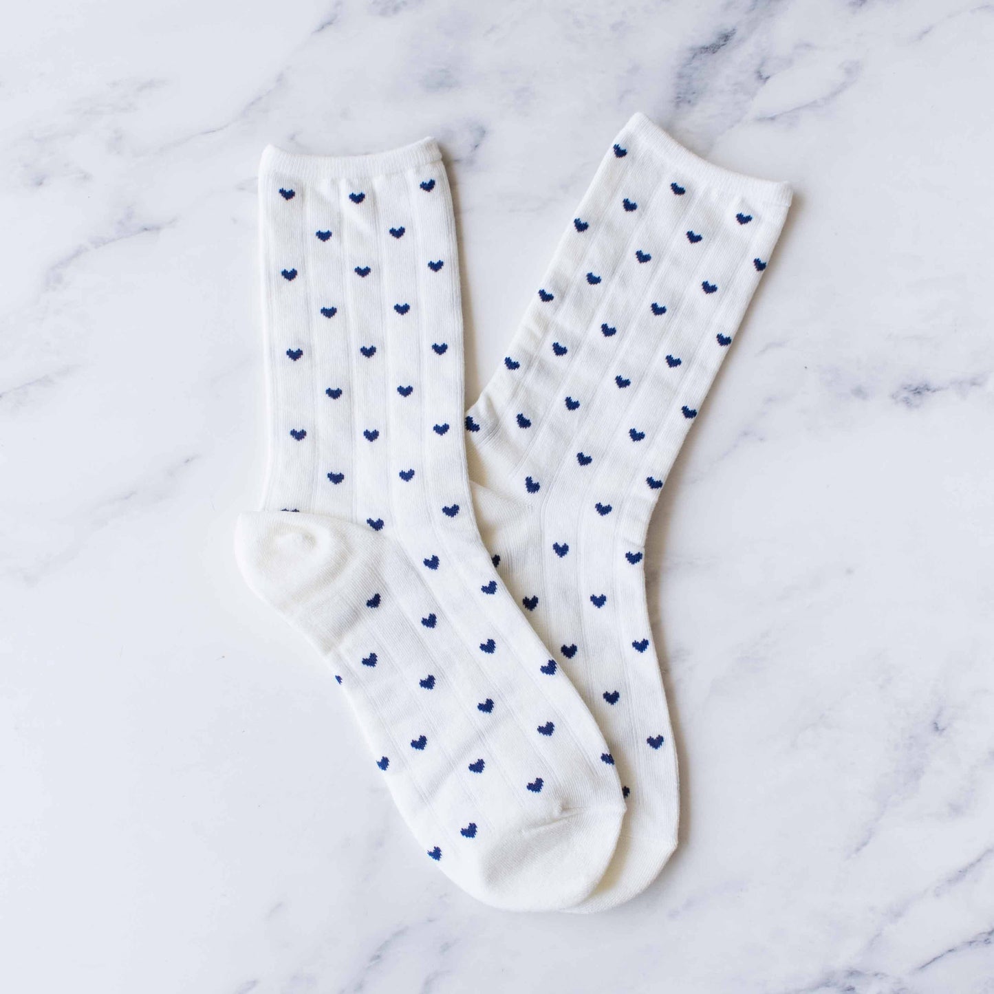 Women's Heart Crew Socks: Sage