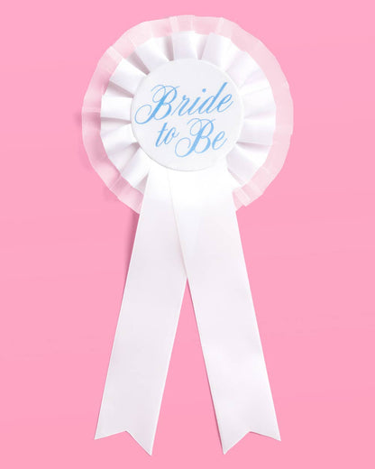 Xo, Fetti Bride Prize Ribbon | white, blue, bridal, glam