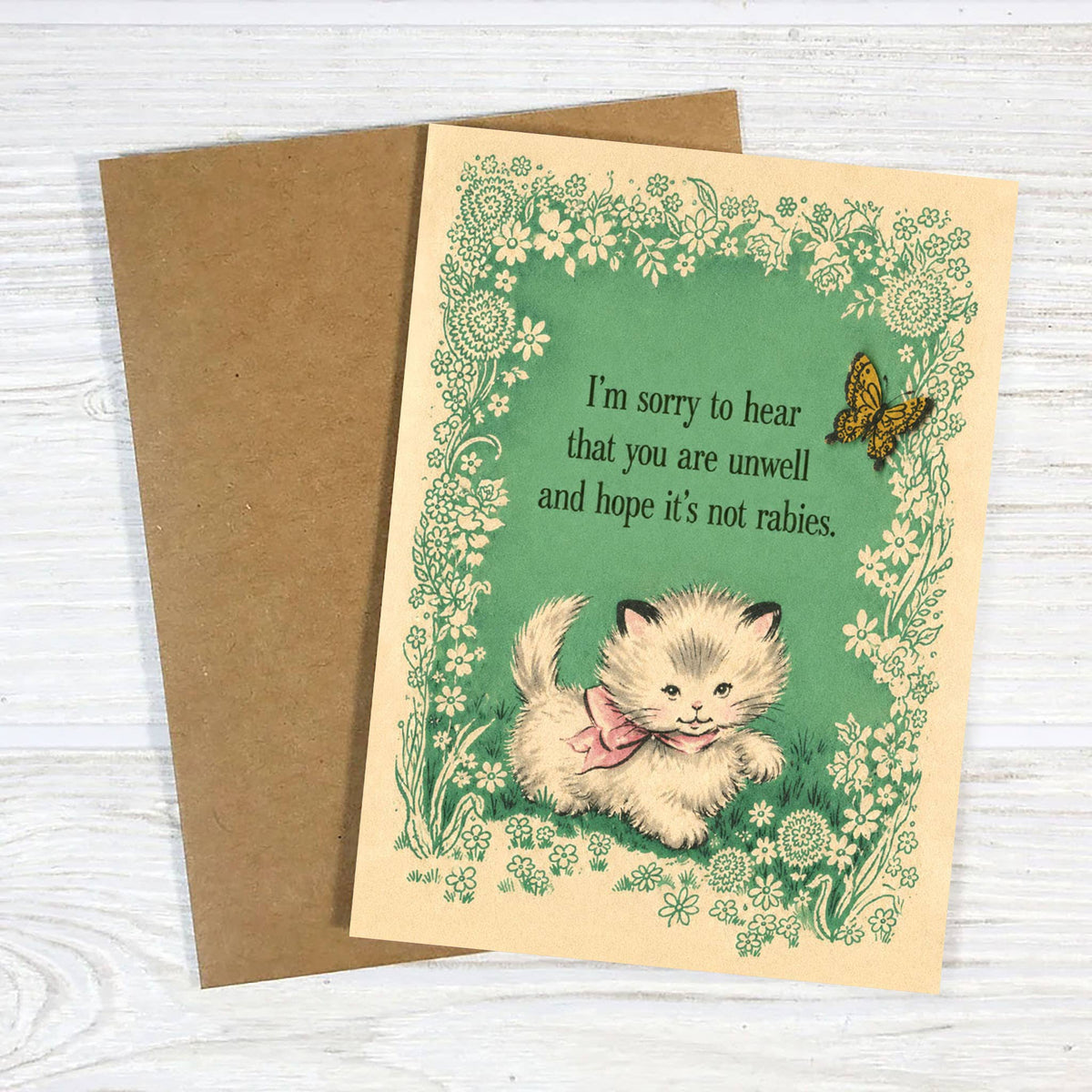Hope It’s Not Rabies - Funny Get Well Card