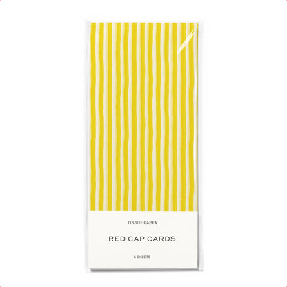 Yellow Stripe tissue paper: 5 Sheets