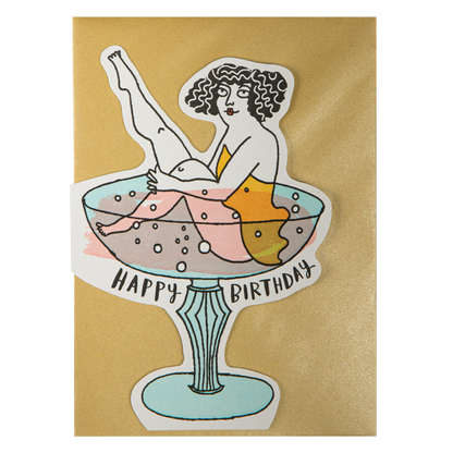 Birthday Cocktail | Cut-Out - Greeting Card