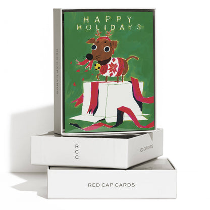 Happy Holidays Pup greeting card: Single