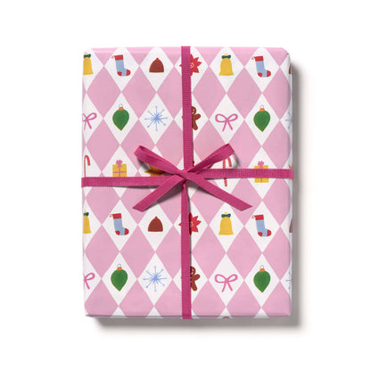 Pink Diamonds 10 ft wrap roll: 10 ft Roll