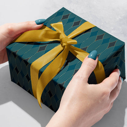 Gilded Geo - Gift Wrap Roll