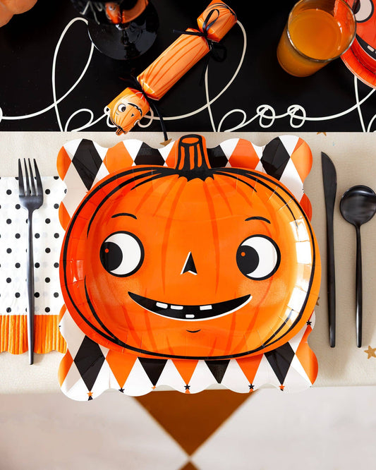 Vintage Pumpkin Plate Set
