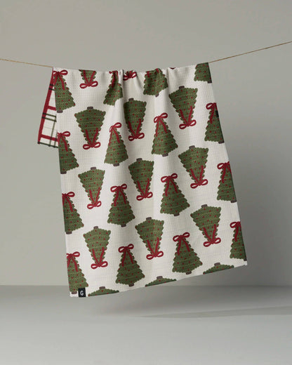 Ribbon Pines Luxe Kitchen Towel - Holiday 2026