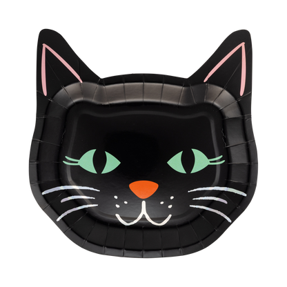 Spooky Cat Paper Plate - 9"