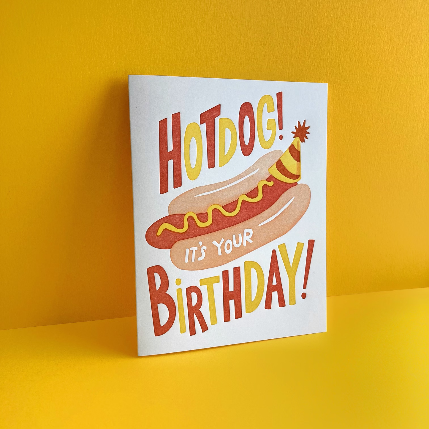 Hot Dog Birthday - Letterpress Card