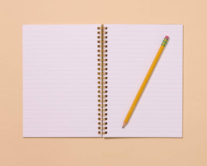 Letterpress A5 Spiral Notebook—Pickles (Trendy, Summer)