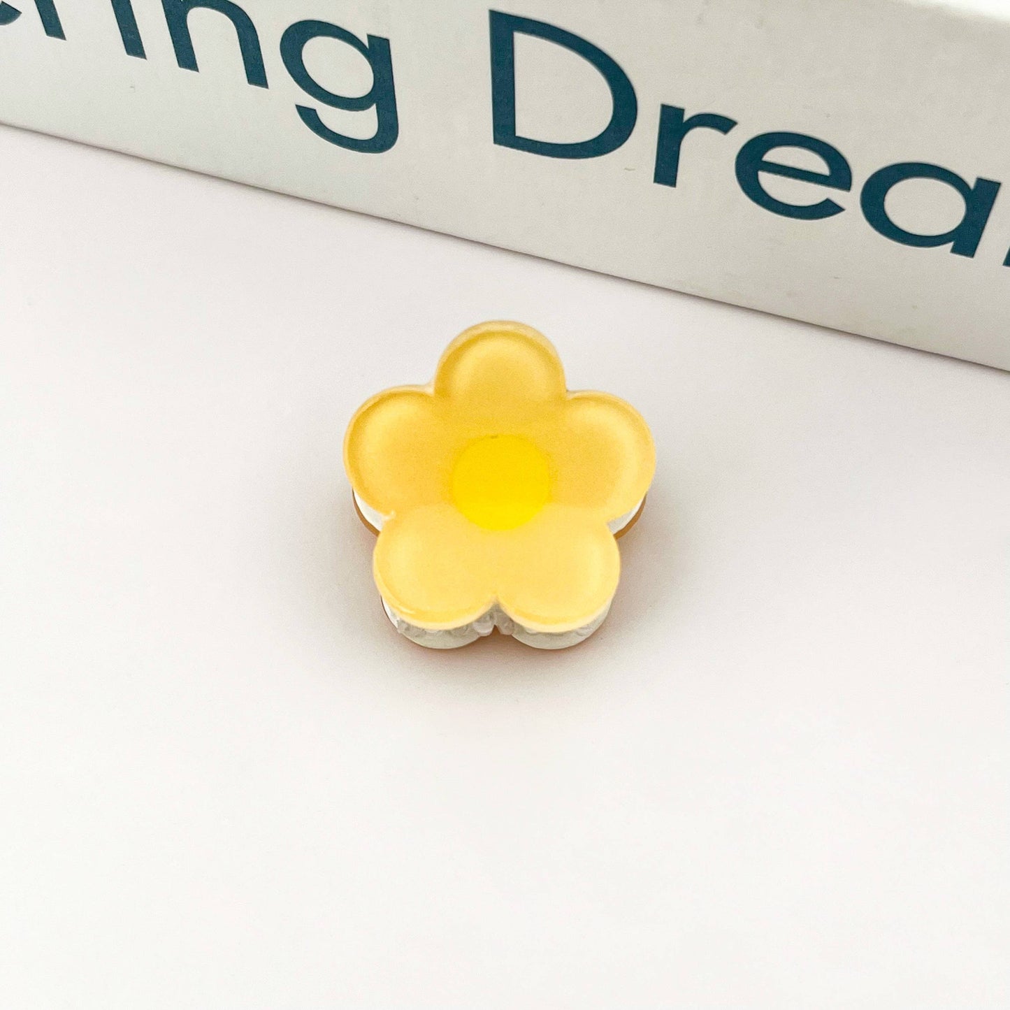 Mini Flower Summer Hair Claw Clip Cute Floral Clip: Yellow