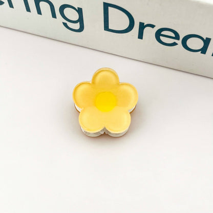 Mini Flower Summer Hair Claw Clip Cute Floral Clip: Purple