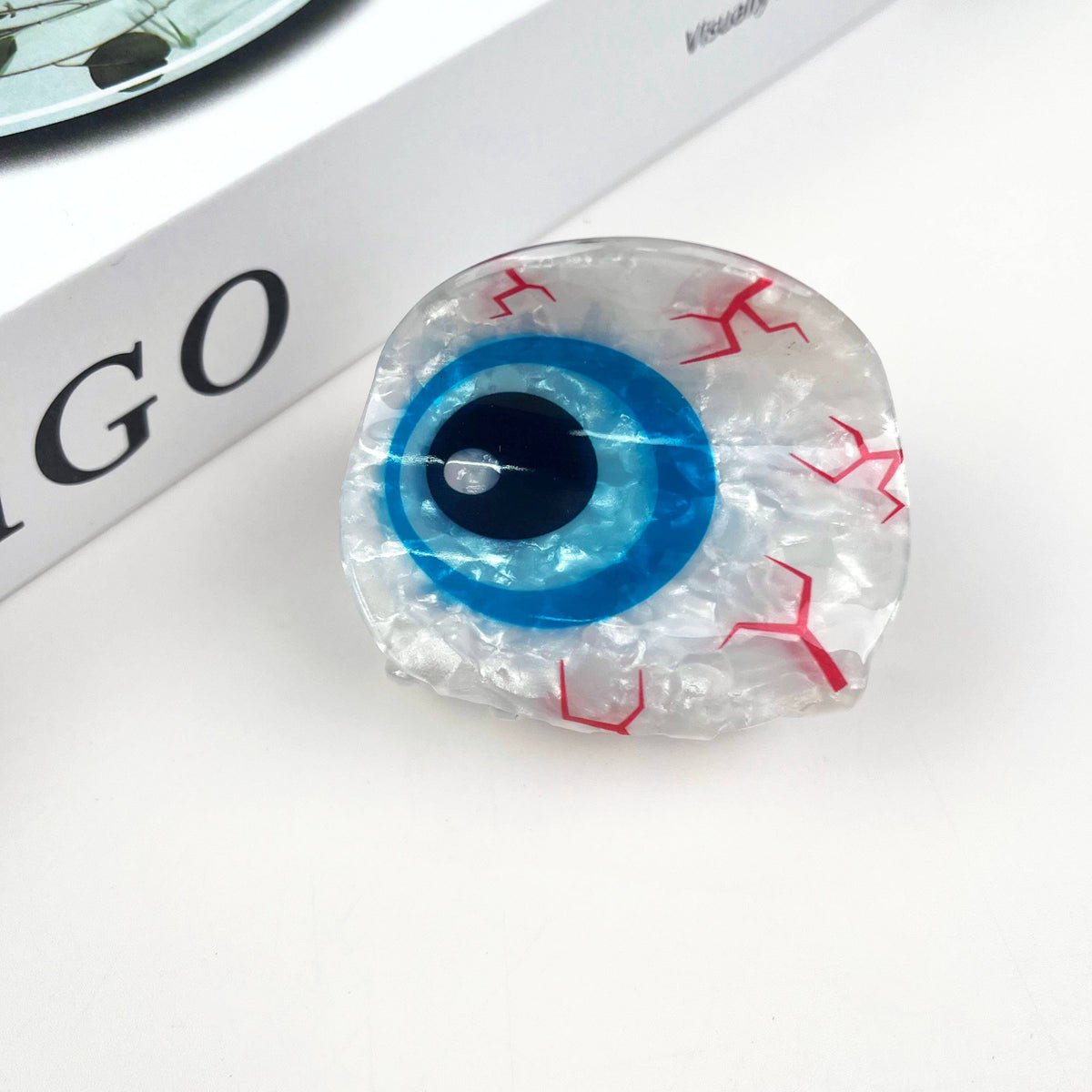 Personalized eyeball hair claw clip: C