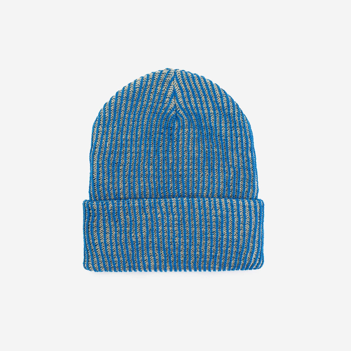 Simple Rib Knit Beanie: Teal Magenta