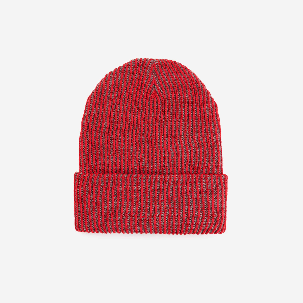 Simple Rib Knit Beanie: Teal Magenta