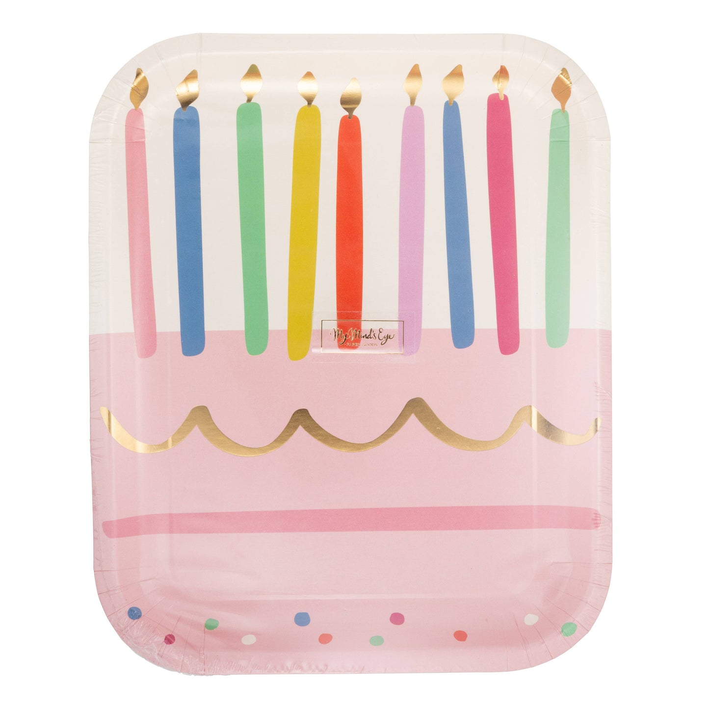 Cake & Candles Shaped Paper Plate