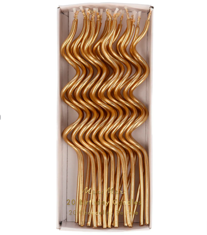 Gold Swirly Candles