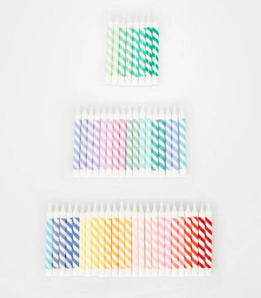 Rainbow Stripe Mini Candles