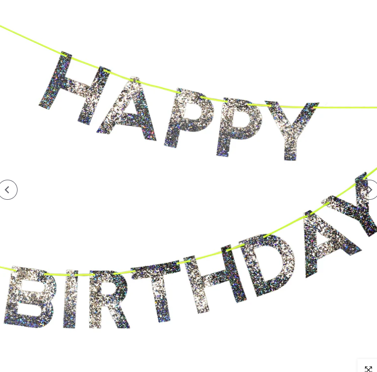 Silver Happy Birthday Garland