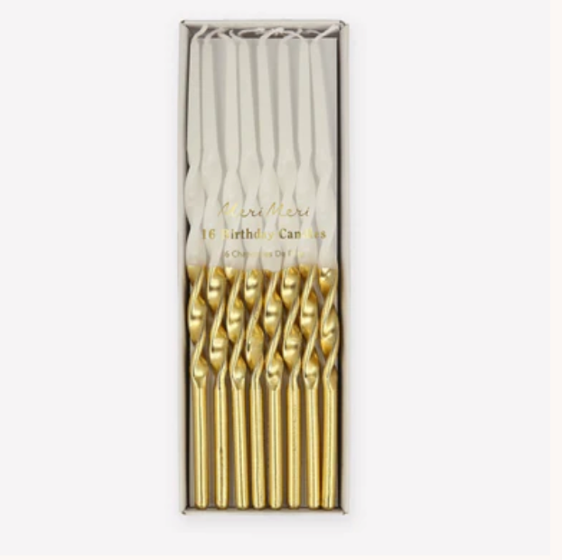 Gold Dipped Twisted Candles