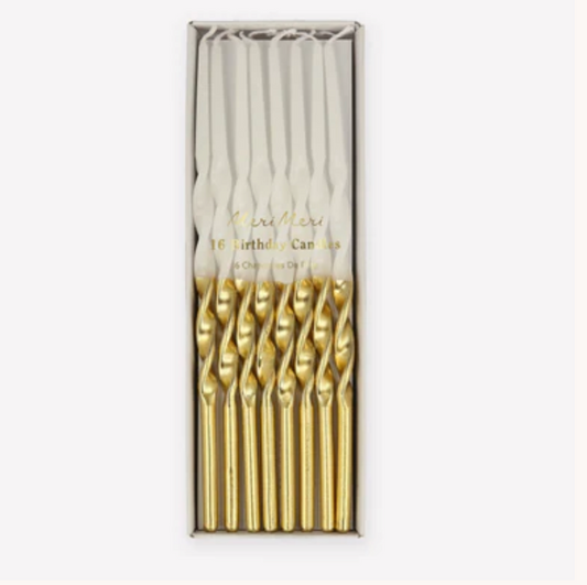 Gold Dipped Twisted Candles
