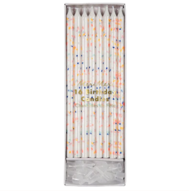 Neon Confetti Candles