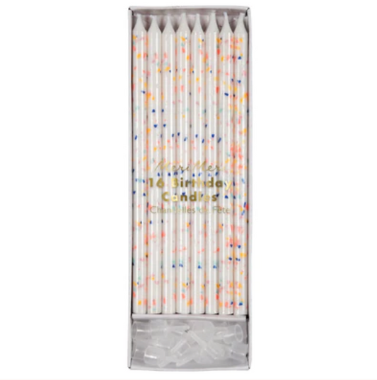 Neon Confetti Candles
