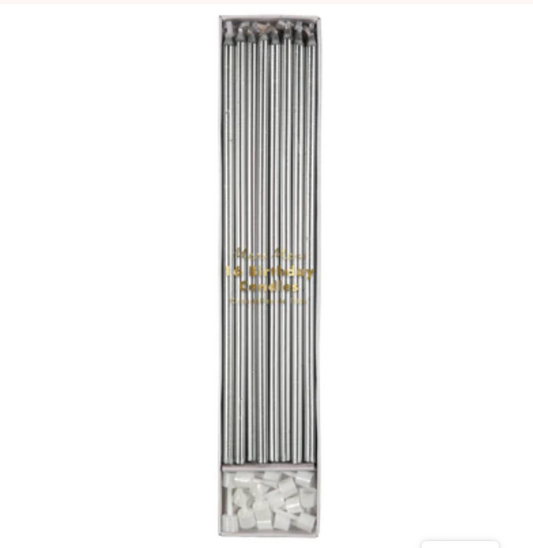 Silver Long Candles