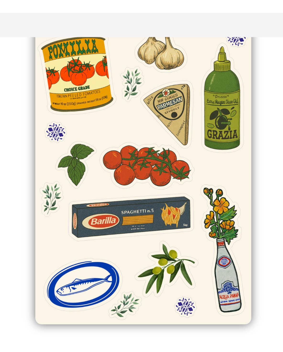 Italian Pantry Sticker Sheet – Mediterranean Kitchen Journal