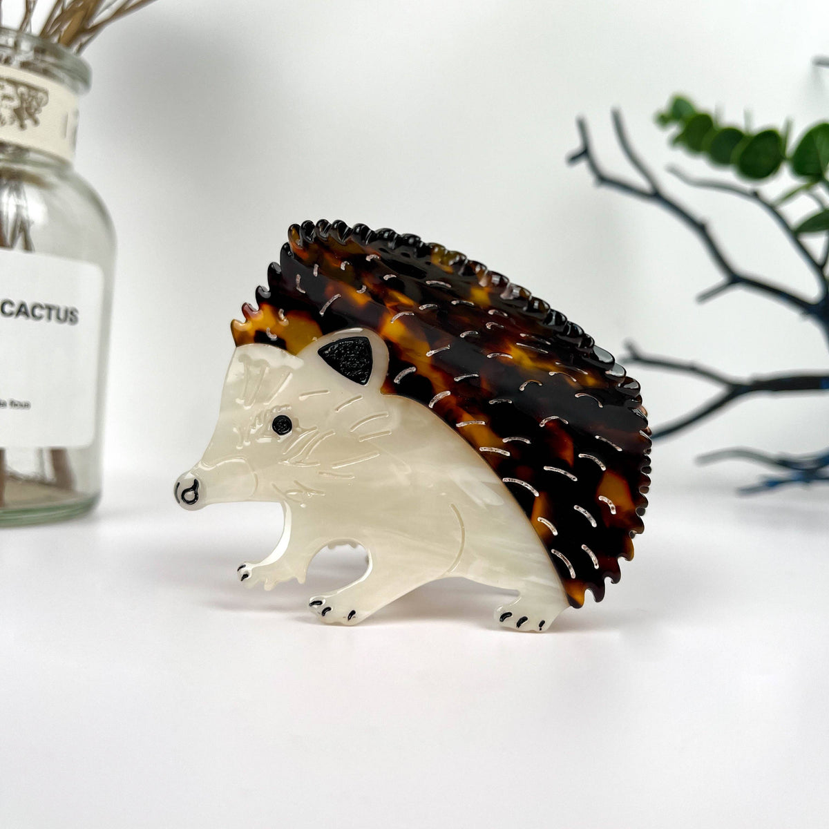 Spiky Hedgehog Acetate Hair Clip