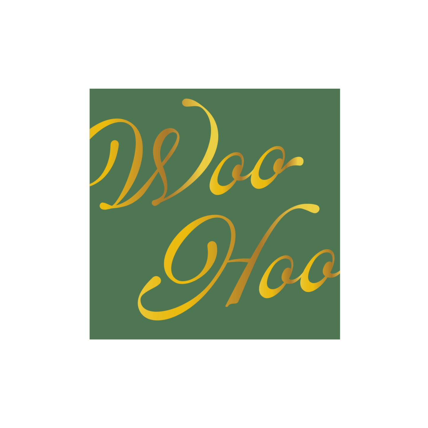 Woo Hoo Cocktail Napkin- Emerald
